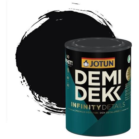 JOTUN - Peinture Bois, Lasure Opaque Satinée - RAL 9005 - Noir Foncé - 0,75L