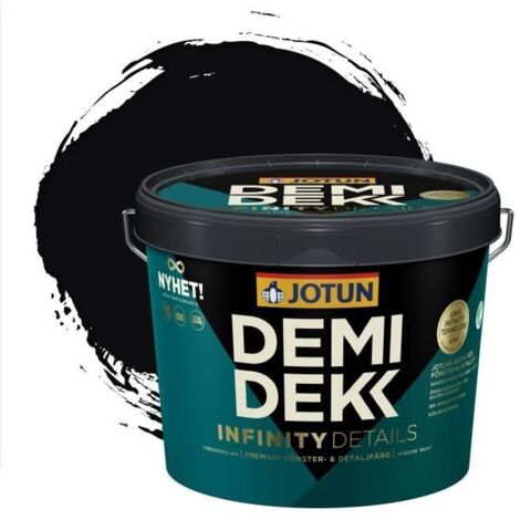 JOTUN - Peinture Bois, Lasure Opaque Satinée - RAL 9005 - Noir Foncé - 3L