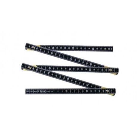 JOUANEL - Mesure pliante en Dural, graduation ineffaçable 1 M, finition noir - Réf: MA1N
