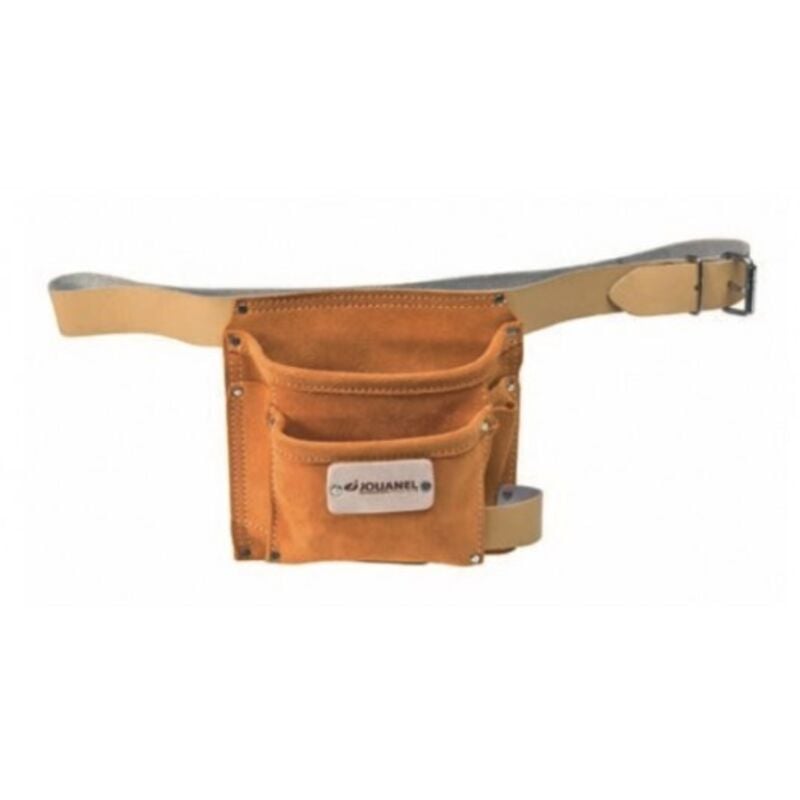 JOUANEL - Poche à clous cuir avec ceinture, 2 poches et 3 porte-accessoires - Réf: POCOU
