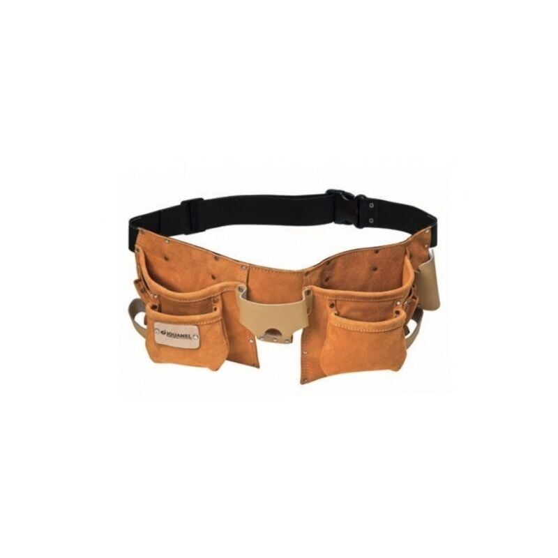 JOUANEL - Tablier américain cuir avec ceinture, 6 poches et 8 porte-accessoires - Réf: TABUS
