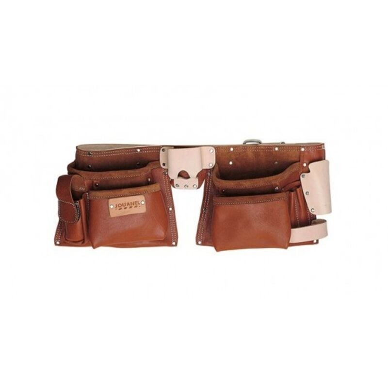 Jouanel - Tablier américain cuir qs avec ceinture, 6 poches et 5 porte-accessoires - Réf: tabushq