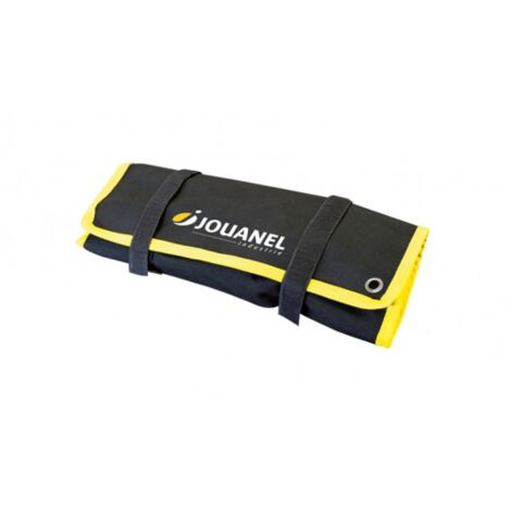 Jouanel – Trousse à outils à rouler 5 poches – Tissu renforcé déperlant – 1 poche latérale zippée – Rangement organisé et accessible