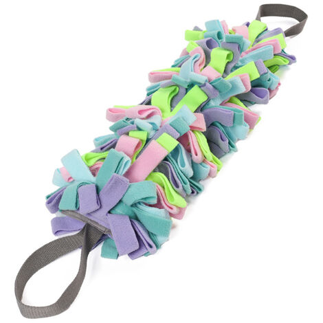 Jouet à friandises pour chien, bâton interactif distributeur de croquettes pour stimulation mentale, jeu de traction lavable et couineur.