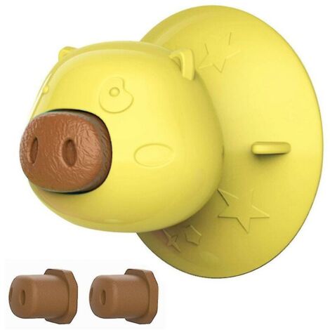 Jouet à lécher pour chien Animaux de compagnie Nettoyage des dents Jouet à mâcher Chargeur lent avec ventouse Bain Plaque molaire Jaune