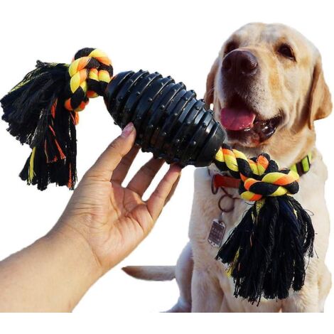 Jouet à mâcher en caoutchouc résistant avec corde pour chiens de petite, moyenne et grande taille
