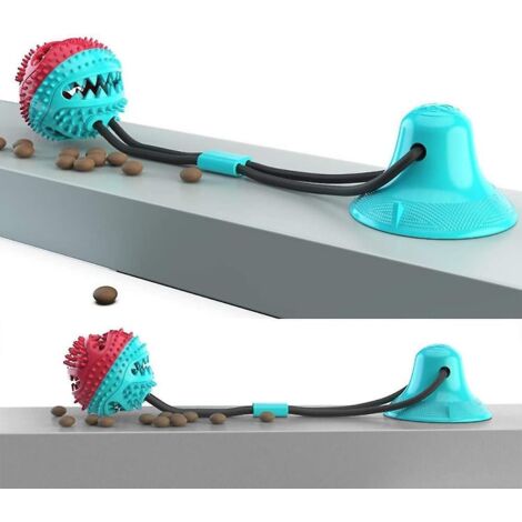 Jouet à mâcher multifonctionnel pour chiens avec ventouse et corde - Idéal pour le nettoyage et le divertissement