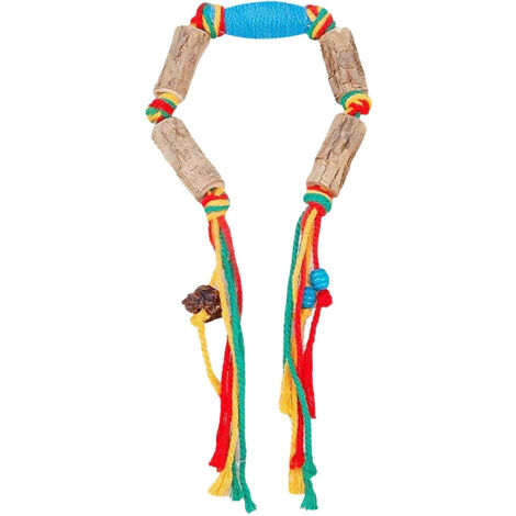 Jouet à Mâcher pour Chat avec Corde et Herbe à Chat, Jouet Dentaire Coloré pour Nettoyer les Dents et Réduire le Stress (Bleu)
