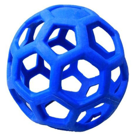 Jouet à mâcher pour chien Balle en caoutchouc pour chien Jouet à mâcher Jouets de sécurité géométriques pour chien Balle bleue