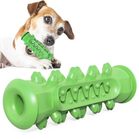 Jouet à mâcher pour chien, bâton dentaire résistant pour mâcheurs agressifs, os interactif avec friandises pour occuper votre chien - Vert