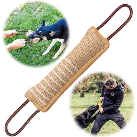 Jouet à Mâcher pour Chien - Boudin en Jute - Extra Robuste - Durable - Pour Chiens de Taille Moyenne