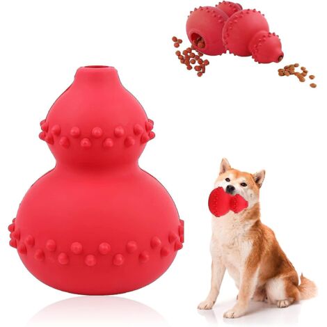 Jouet à mâcher pour chien en caoutchouc naturel rouge - Jouet résistant et durable pour chiens de toutes tailles
