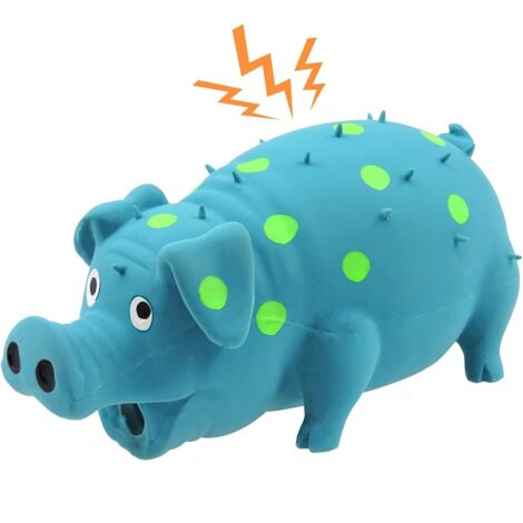 Jouet à mâcher pour chien en latex avec aboiements sonores (bleu)