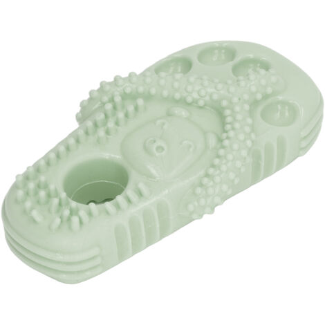 Jouet à Mâcher pour Chien en TPR, Forme de Chaussons, Résistant aux Morsures, Nettoyage des Dents, Cadeau pour Chiot, Vert
