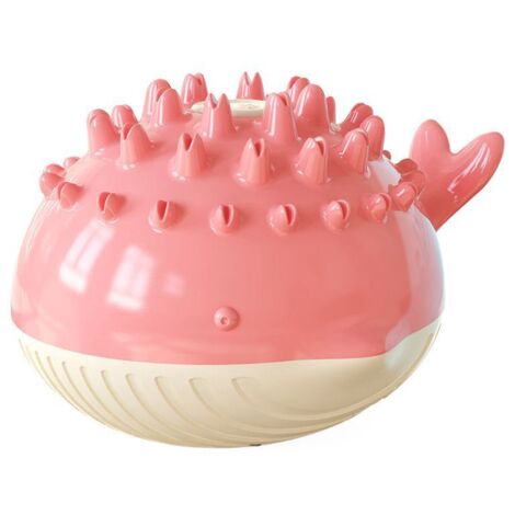 Jouet à mâcher pour chien, jouet pour animaux de compagnie, jouet électrique pour chien, brosse à dents molaire, jouet flottant pour jeu interactif à mâcher agressif (rose)