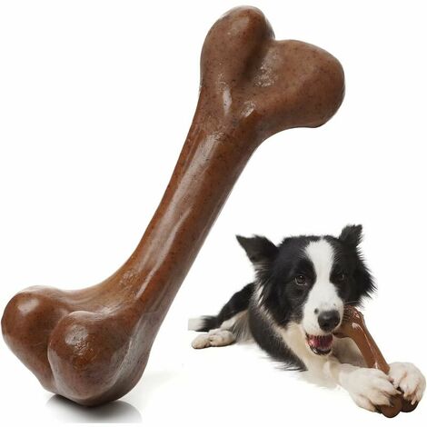 Jouet à mâcher pour Chien, os à mâcher pour Chiens agressifs,saveur de Boeuf, Jouet en os pour Chien Robuste et Durable，pour Petits et Moyens Chiens (Os) Ephé