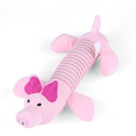 Jouet à mâcher - VGEBY - Cochon rose - Squeaky - Tissu - Pour chien et chat