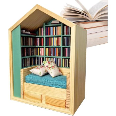 Jouet Anti-Stress Bibliothèque Étagère Miniature Jouet,avec