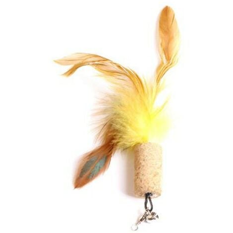 GNCPETS Jouet avec des plumes pour chat 4 cm. Les couleurs sont servies selon disponibilité Offre exclusive