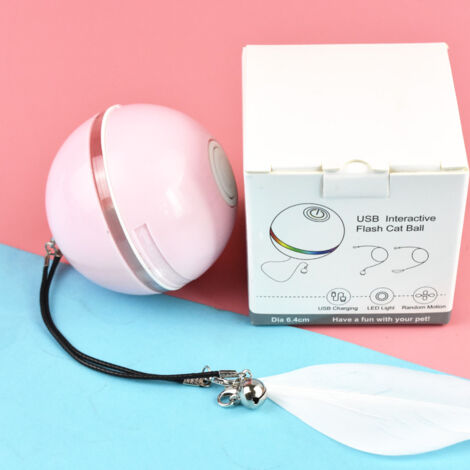 Jouet balle d'intérieur pour chat, rotation automatique interactive