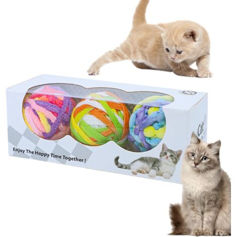 Jouet Balle pour Chat - Jouet À Mâcher pour Chat Boules
