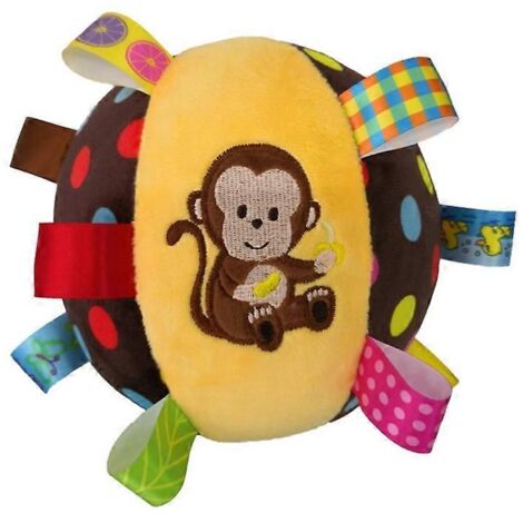Jouet balle singe ultra-résistant pour chien, jouet interactif en forme de balle rembourrée, jouet à mâcher solide pour animaux de compagnie.