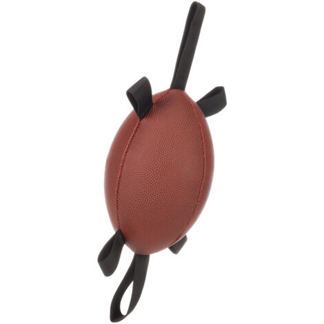 Jouet ballon Rugby marron foncé  ø 13 cm x 21 cm pour chien - Flamingo