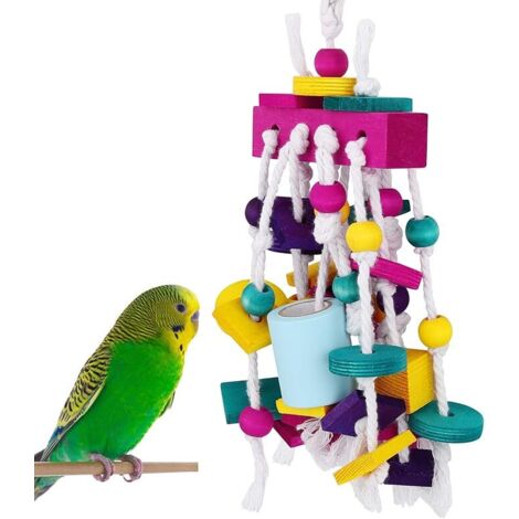 Jouet cage à perroquet à mâcher, coloré