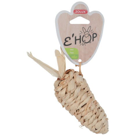 Jouet carotte EHOP feuille de maïs 12 cm, pour rongeur - zolux