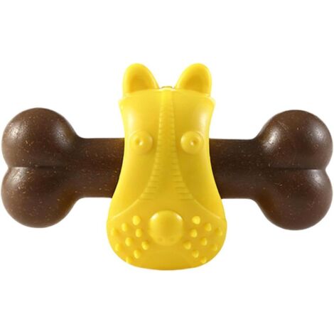 Jouet chien brosse dents os, distributeur lent anti-ennui