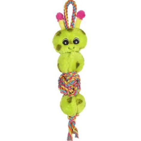 Jouet chien chenille peluche avec corde Désignation : Jouet chien chenille peluche avec corde  Taille : 40 cm MORIN 520891