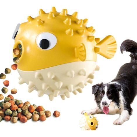 Jouet chien distributeur nourriture caoutchouc, mâcher interactif