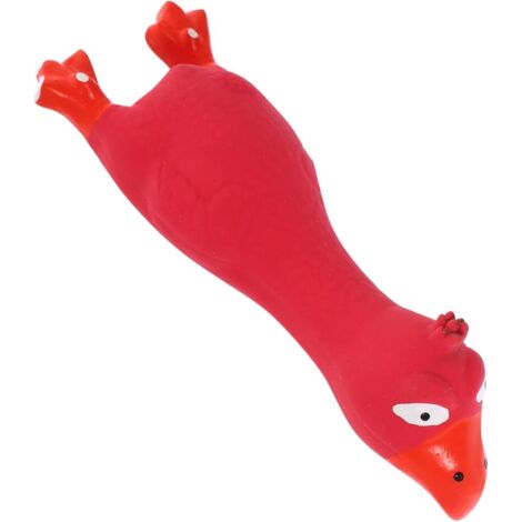 Jouet chien poulet latex, couineur interactif mâcher