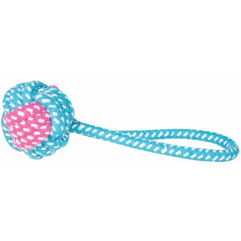 Jouet corde balle avec anse : 18 cm