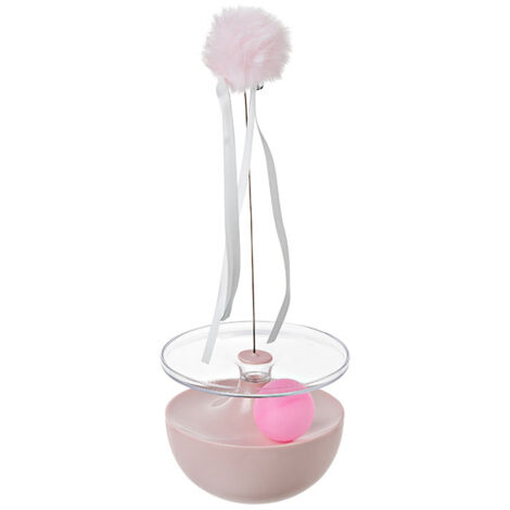 Jouet de balle pour chat, bâton de taquinerie interactif rotatif à 360 degrés pour chat, adapté aux chatons d'intérieur