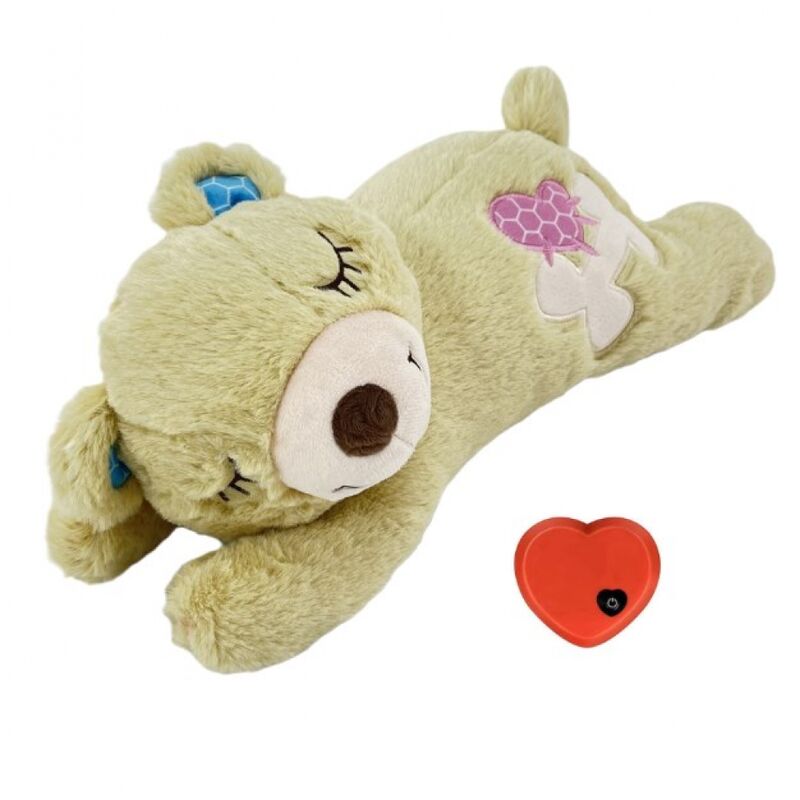 Csparkv - Jouet de battement de coeur de chien jouet d'aide au comportement de chiot jouet en peluche de battement de coeur pour animal de compagnie