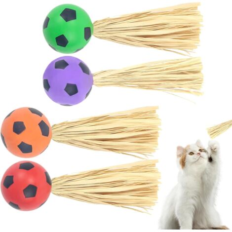 Jouet de Chat interactif - Jouet à Balle Chat - 4 pièces balles gonflables