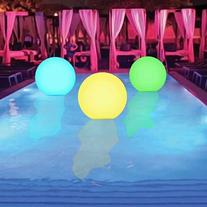 Feiyue - Jouet de piscine 13 couleurs Boule lumineuse gonflable led Ballon de plage lumineux