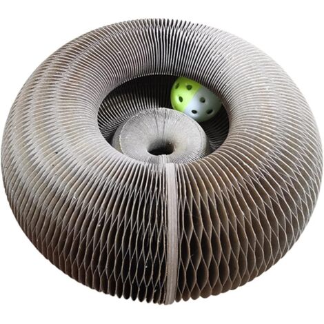 Jouet de planche à gratter Magic Organ pour chat, planche à gratter interactive pour chat, balle à gratter pliable pour chat, planche à gratter pour chat avec boule de cloche, jouet pour chat pratique