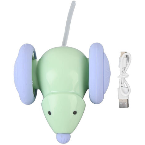 Jouet de rat à mouvement automatique, ABS et Silicone, animal de compagnie électronique intelligent multifonctionnel pour l'intérieur