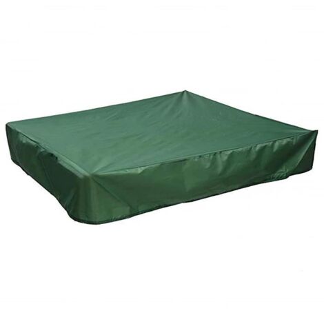 Jouet de sable avec couverture d'ombrage pour piscine extérieure - Bâche pour bac à sable 120x120 cm vert