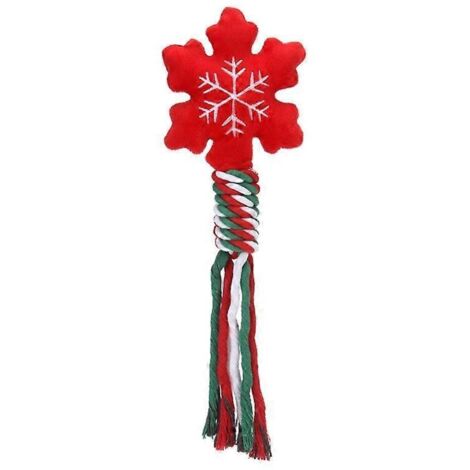 Jouet de traction Noël chien Bonhomme de neige - jouet festif pour chiens, corde résistante pour tirer, amusement garanti.