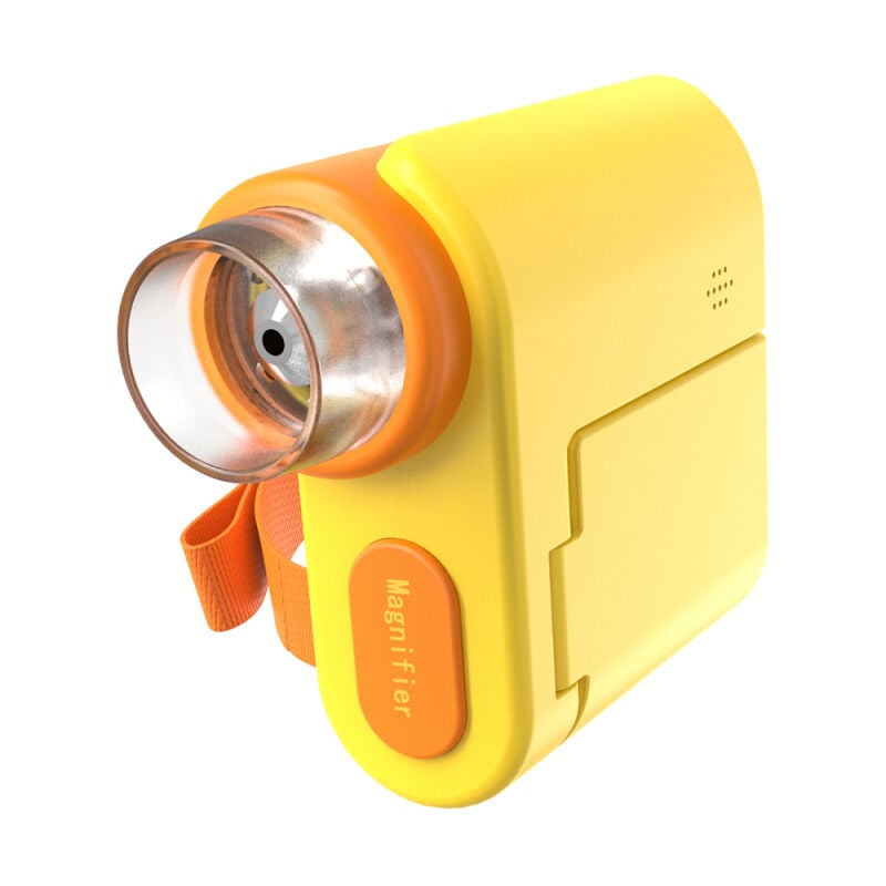 LIFCAUSAL Microscope Portatif Enfant Monoculaire Compact avec Écran LED 5 cm, Grossissement 1000x, Capture Photo/Video, Jouet Scientifique STEM pour