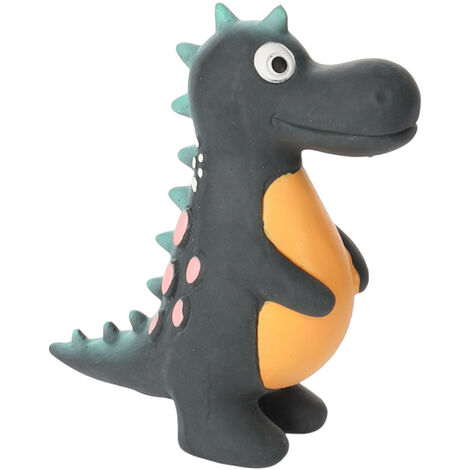 Jouet Dinosaure noir Puga en latex Hauteur 12 cm pour chien - Flamingo