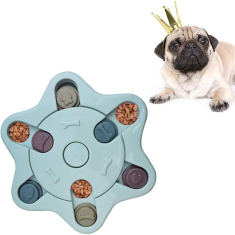 Jouet éducatif pour animaux de compagnie, hexagone (bleu)