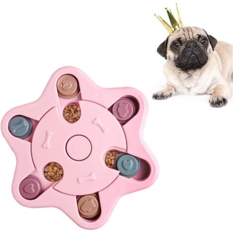 Jouet éducatif pour animaux de compagnie, hexagone (rose)