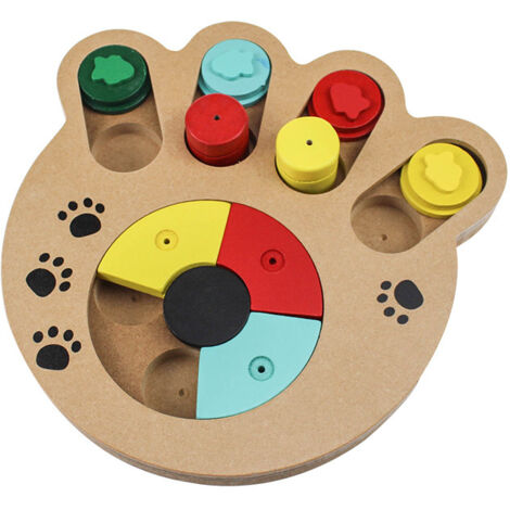 Jouet éducatif pour chien – Jouet intelligent en bois pour chien – Jeu de cache-cache amusant