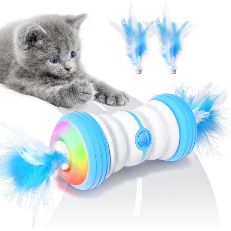 Jouet électrique interactif pour chat, avec rechargeable par usb et lumières led colorées, jouet pour chats