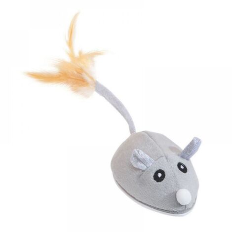 Jouet électrique pour chat et souris avec capteur intelligent, rechargeable par USB, queue à plumes, adapté à une utilisation intérieure et extérieure pour attraper les souris pour les chats.