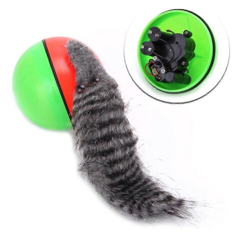 Jouet électronique amusant pour animaux de compagnie - Jouet ragondin étanche en forme de castor avec balle à mouvement automatique